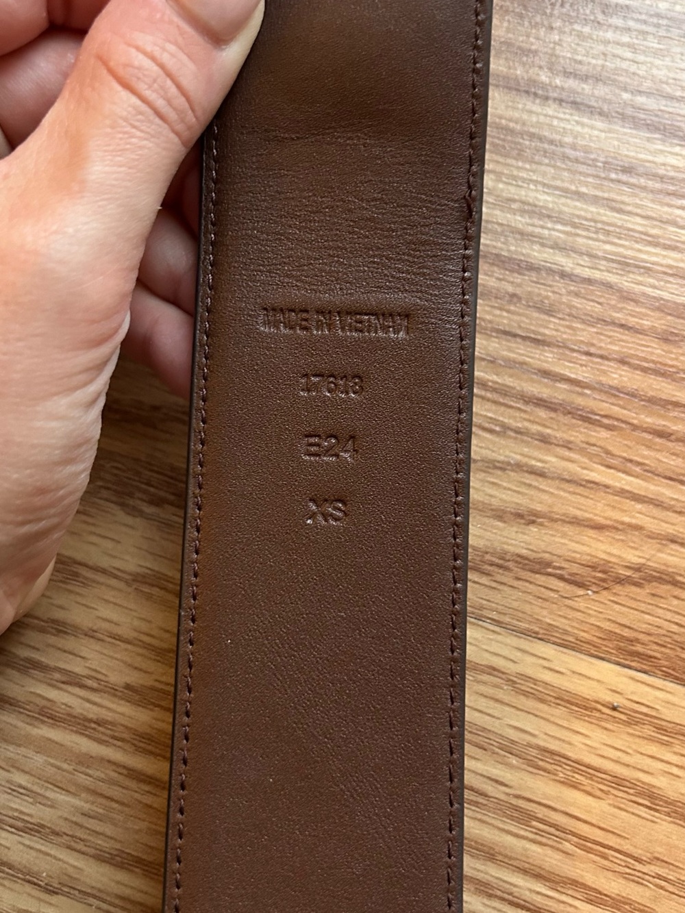 Lauren Ralph Lauren Women’s Leather Croc Embossed Belt Size XS - Picture 6 of 8